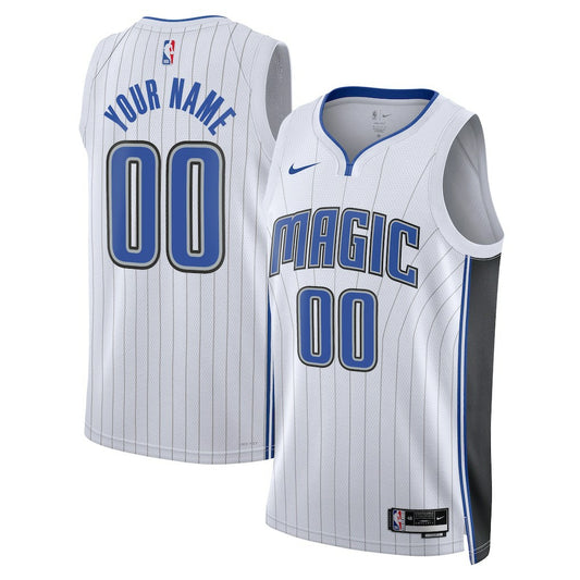 Orlando Magic Unisex Swingman Custom Jersey White - Association Edition | NBA Jerseys