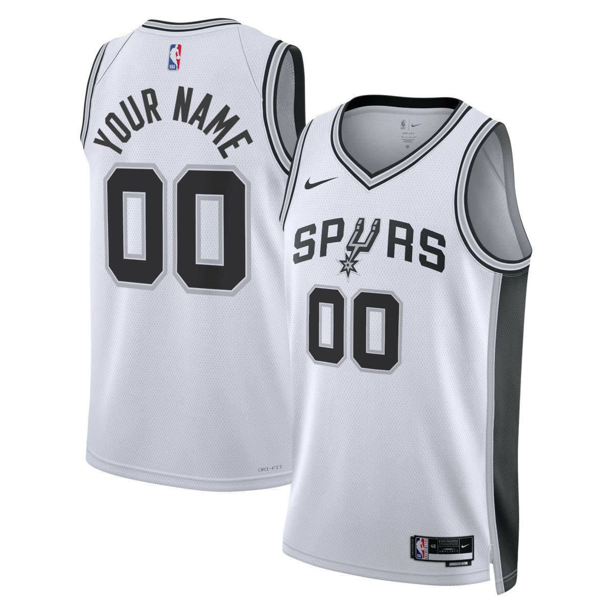San Antonio Spurs Unisex Swingman Custom Jersey White - Association Edition | NBA Jerseys