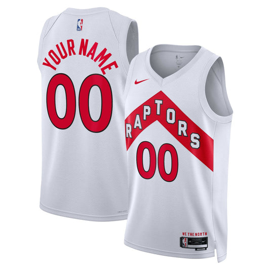 Toronto Raptors Unisex Swingman Custom Jersey White - Association Edition | NBA Jerseys