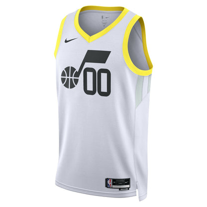 Utah Jazz Unisex Swingman Custom Jersey White - Association Edition | NBA Jerseys