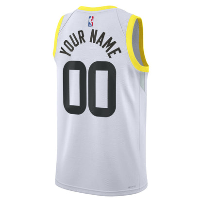 Utah Jazz Unisex Swingman Custom Jersey White - Association Edition | NBA Jerseys