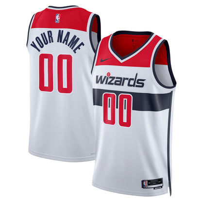 Washington Wizards Unisex Swingman Custom Jersey White - Association Edition | NBA Jerseys