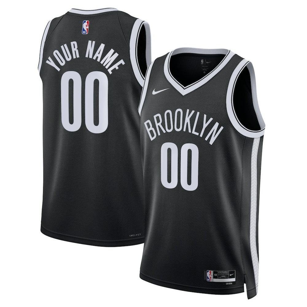 Nike - Brooklyn Nets Unisex Swingman Custom Jersey Black - Icon Edition