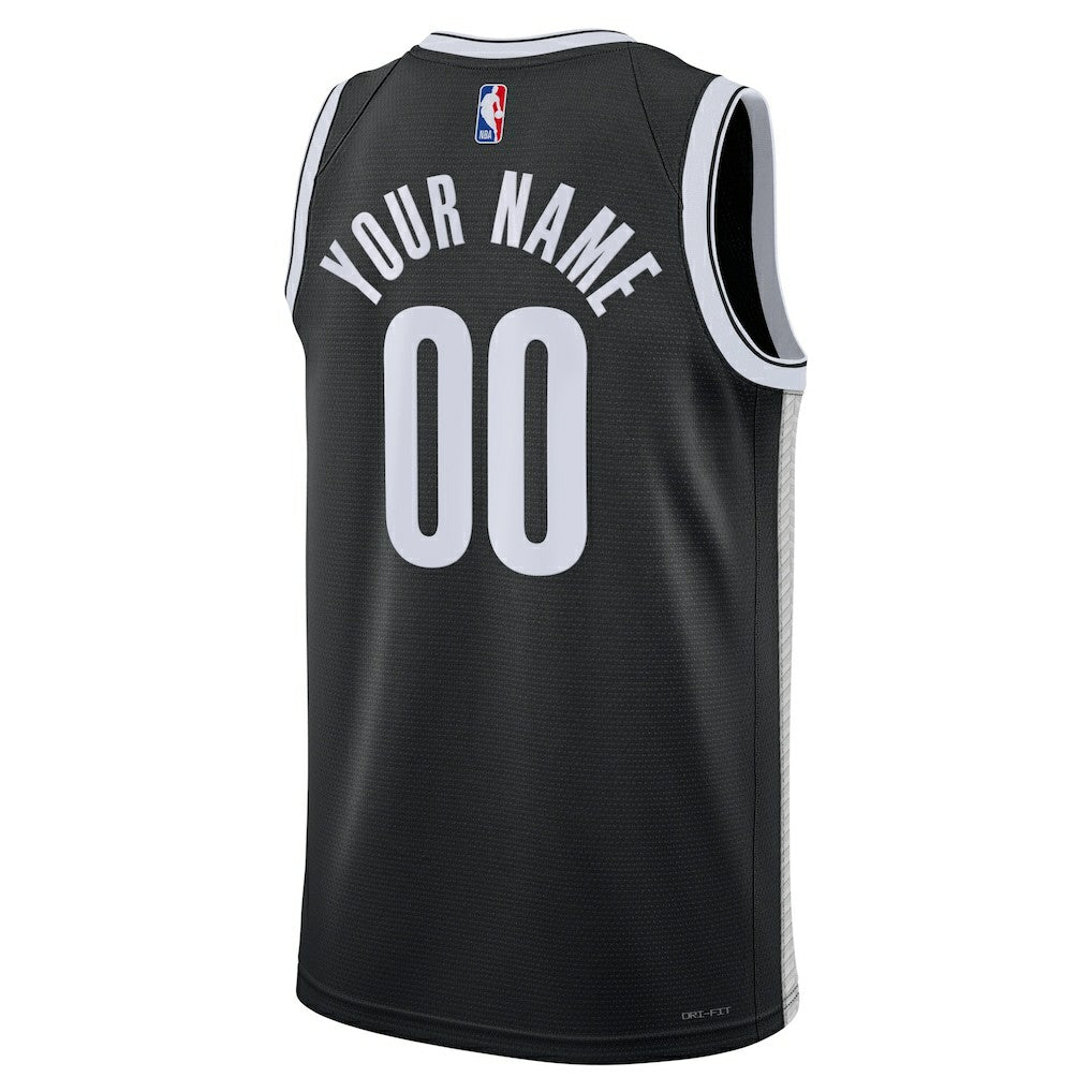 Brooklyn Nets Unisex Swingman Custom Jersey Black - Icon Edition | NBA Jerseys