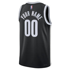 Nike - Brooklyn Nets Unisex Swingman Custom Jersey Black - Icon Edition