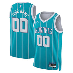 NBA - Charlotte Hornets Jordan Brand Unisex Swingman Custom Jersey Teal - Icon Edition