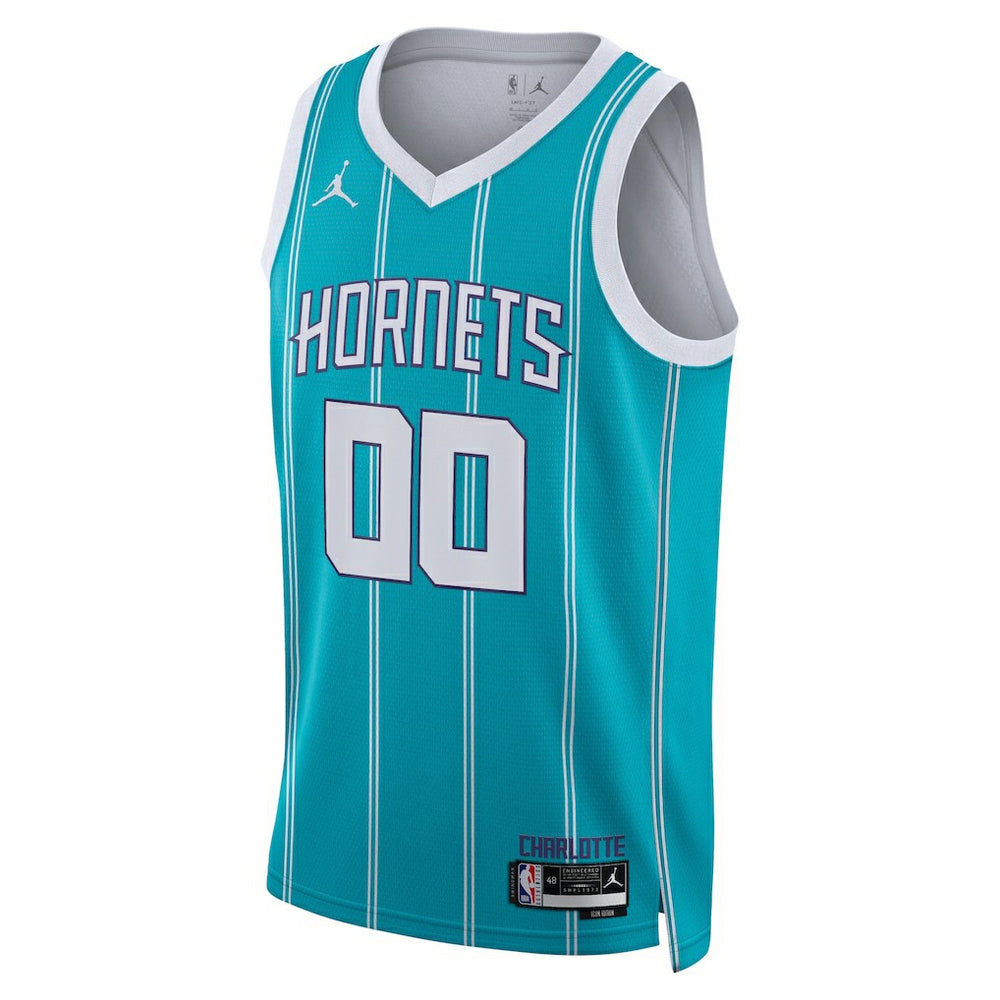 NBA - Charlotte Hornets Jordan Brand Unisex Swingman Custom Jersey Teal - Icon Edition