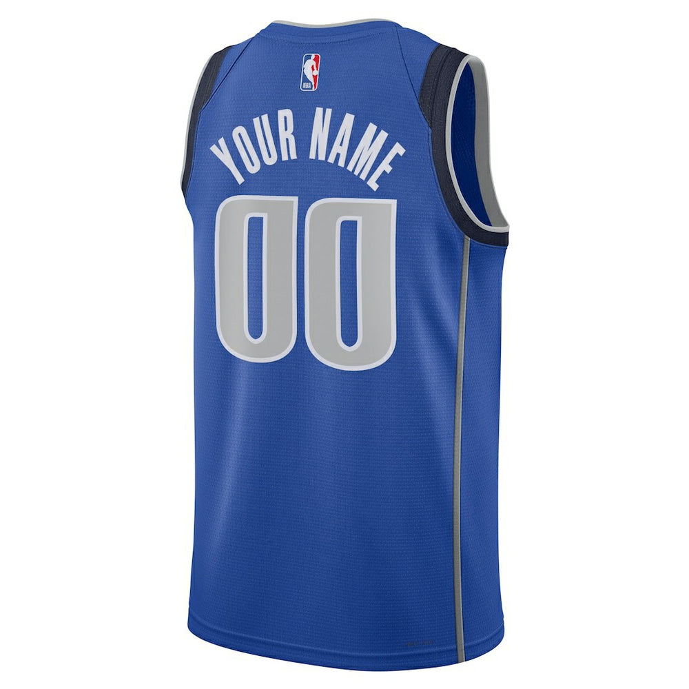Nike - Dallas Mavericks Unisex Swingman Custom Jersey Blue - Icon Edition