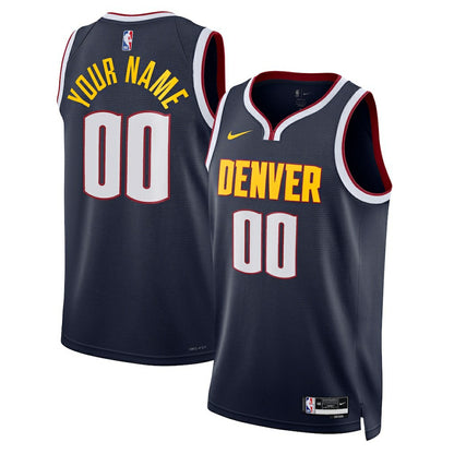 Denver Nuggets Unisex Swingman Custom Jersey Navy sale - Icon Edition | NBA Jerseys