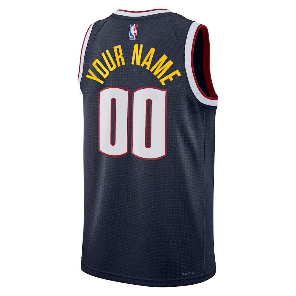 Denver Nuggets Unisex Swingman Custom Jersey Navy sale - Icon Edition | NBA Jerseys