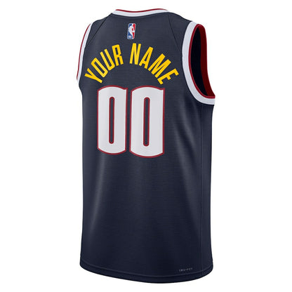 Denver Nuggets Unisex Swingman Custom Jersey Navy sale - Icon Edition | NBA Jerseys