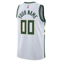 Nike - Milwaukee Bucks Unisex Swingman Custom Jersey White - Association Edition
