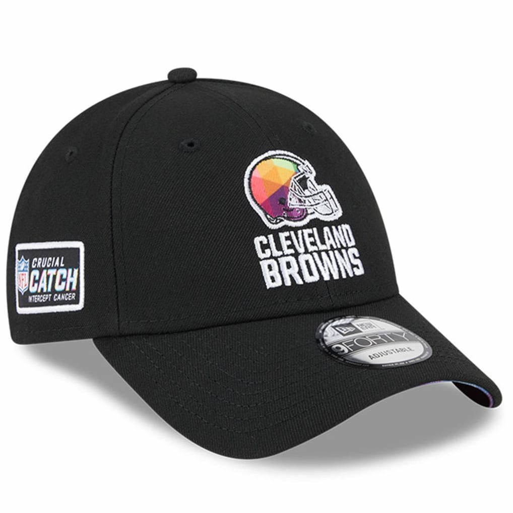 Cleveland Browns New Era 2023 NFL Crucial Catch 9FORTY Adjustable Hat Black - NFL