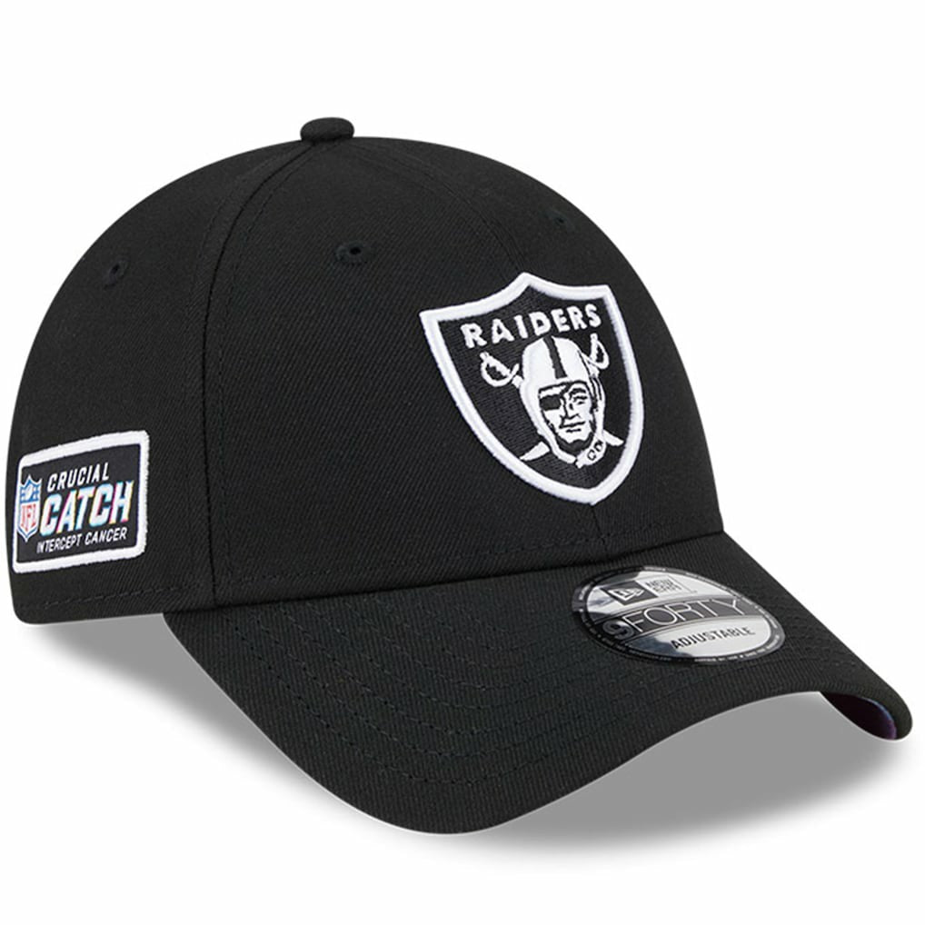 Las Vegas Raiders New Era 2023 NFL Crucial Catch 9FORTY Adjustable Hat Black - NFL