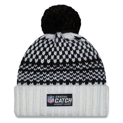 Dallas Cowboys New Era Women's 2023 NFL Crucial Catch Cuffed Pom Knit Hat Black/White - NFL