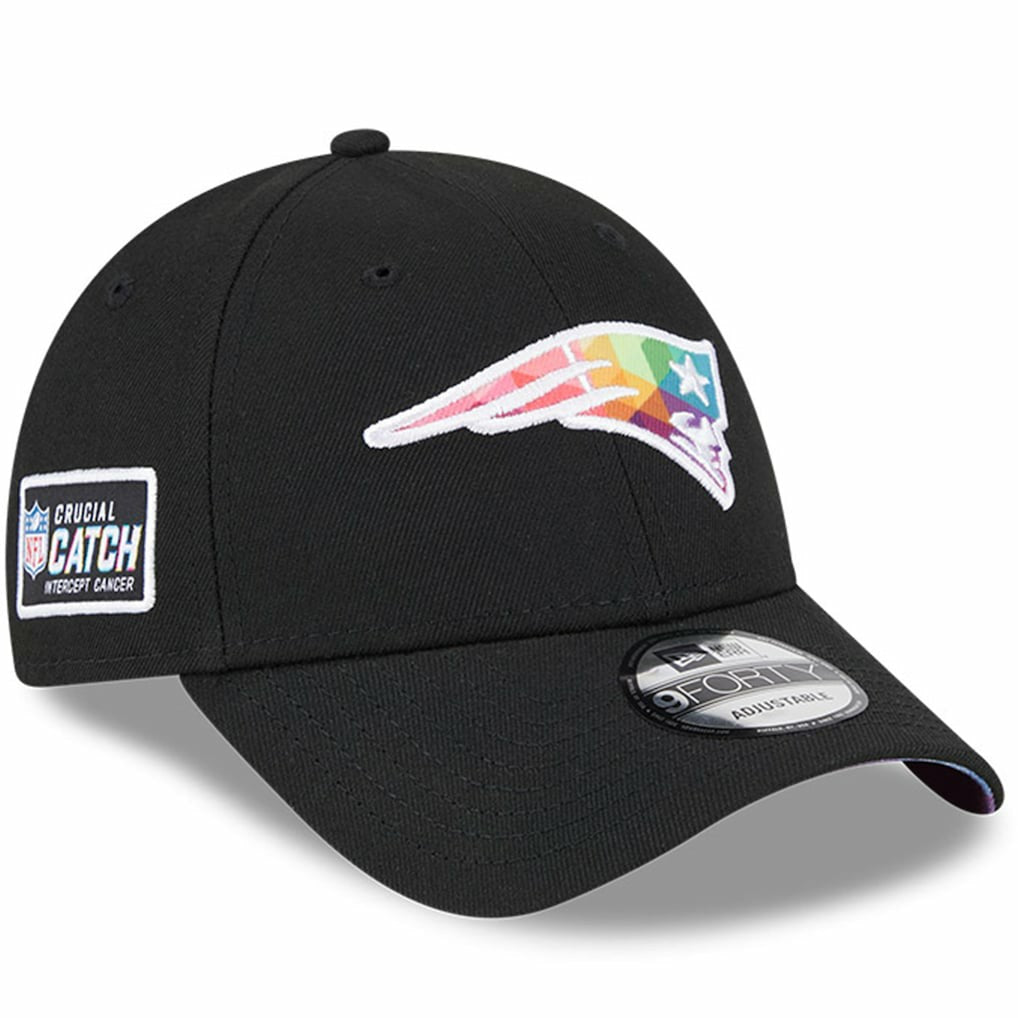 New England Patriots New Era 2023 NFL Crucial Catch 9FORTY Adjustable Hat Black - NFL