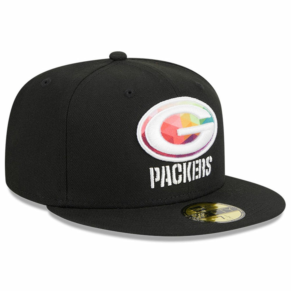 Green Bay Packers New Era 2023 NFL Crucial Catch 59FIFTY Fitted Hat Black - NFL