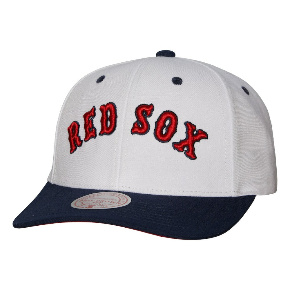 Boston Red Sox Mitchell & Ness Cooperstown Collection Pro Crown Snapback Hat Lifestyle