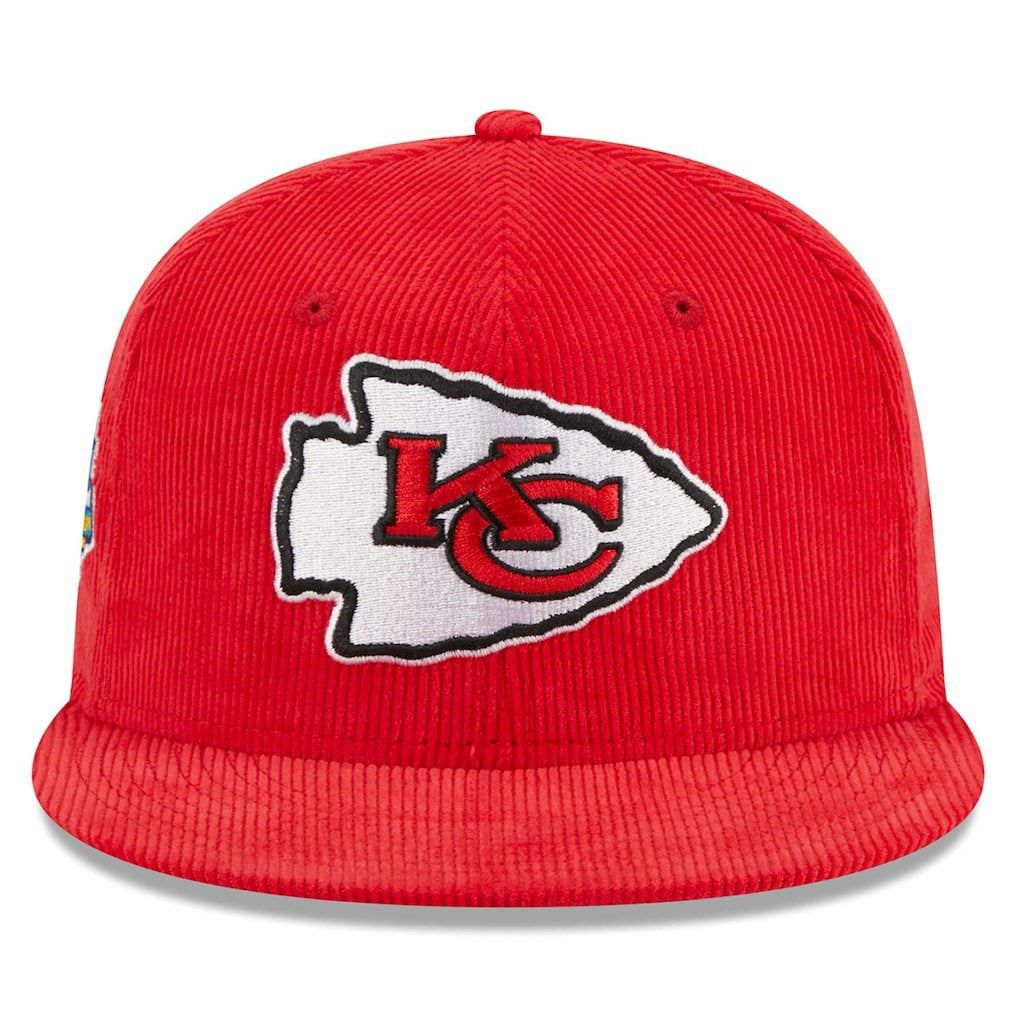Kansas City Chiefs New Era Throwback Cord 59FIFTY Fitted Hat Red - NFL