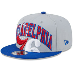 New Era - Philadelphia 76ers Tip-Off Two-Tone 9FIFTY Snapback Hat - Gray/Royal
