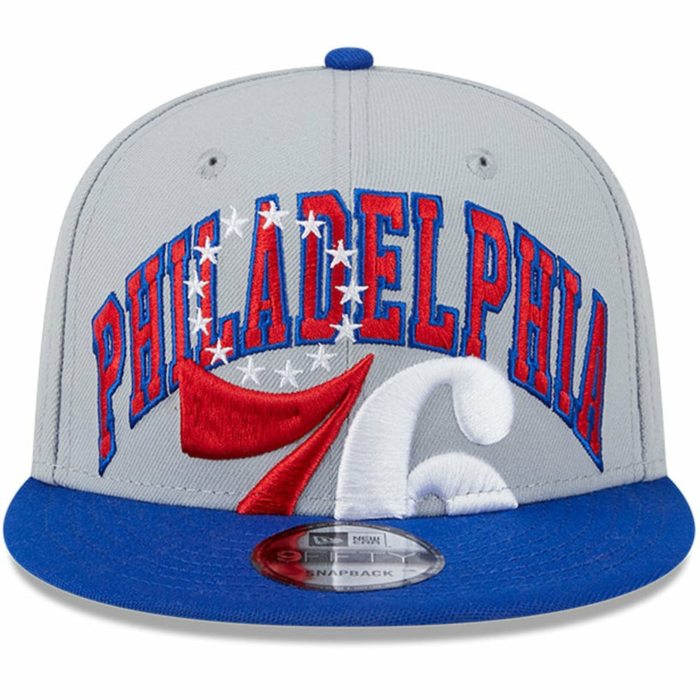 New Era - Philadelphia 76ers Tip-Off Two-Tone 9FIFTY Snapback Hat - Gray/Royal