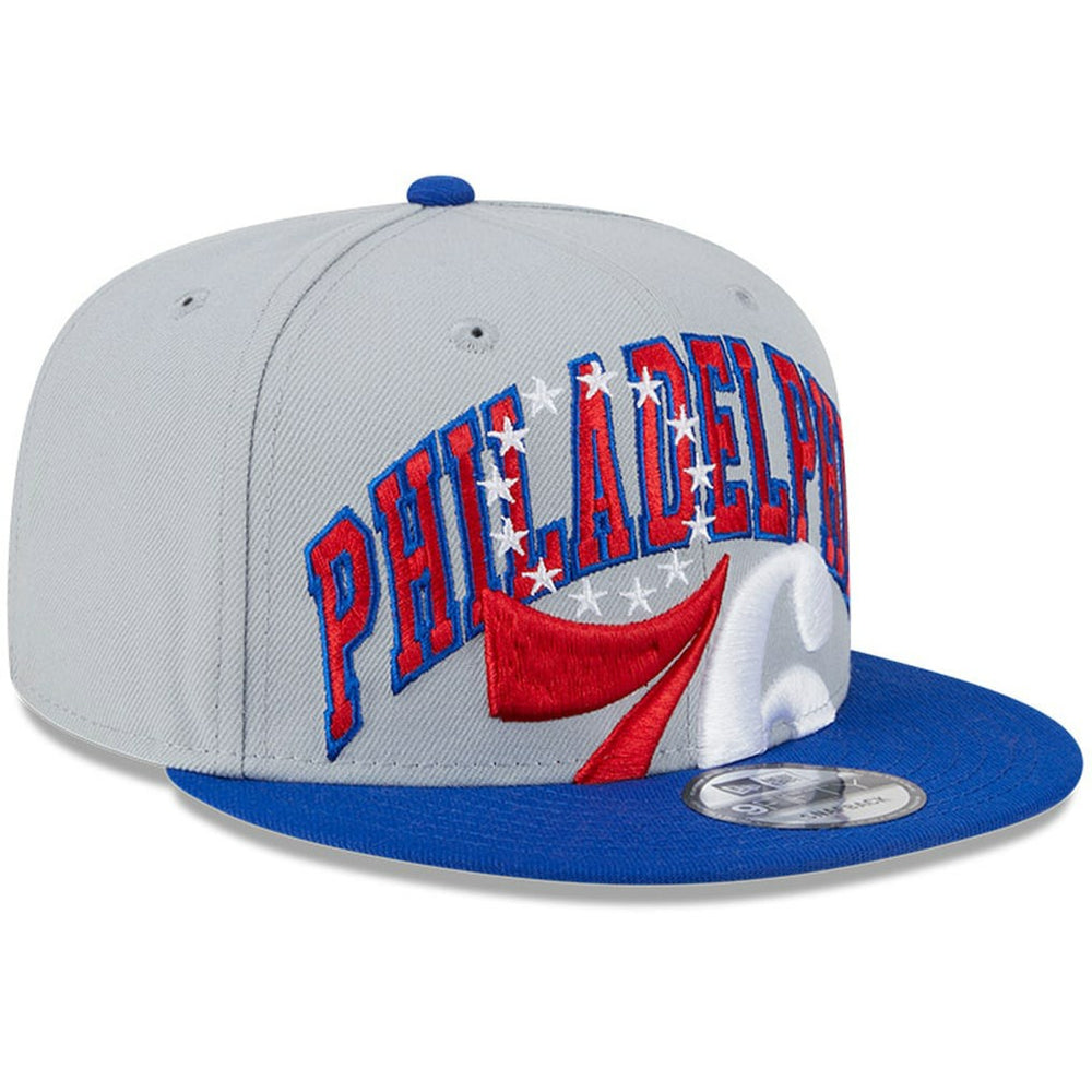 New Era - Philadelphia 76ers Tip-Off Two-Tone 9FIFTY Snapback Hat - Gray/Royal
