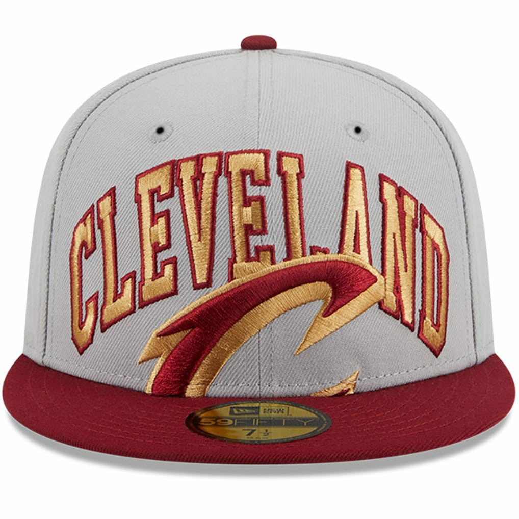 New Era - Cleveland Cavaliers Tip-Off Two-Tone 59FIFTY Fitted Hat - Gray/Wine