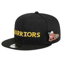 New Era - Golden State Warriors Post-Up Pin Mesh 9FIFTY Snapback Hat - Black