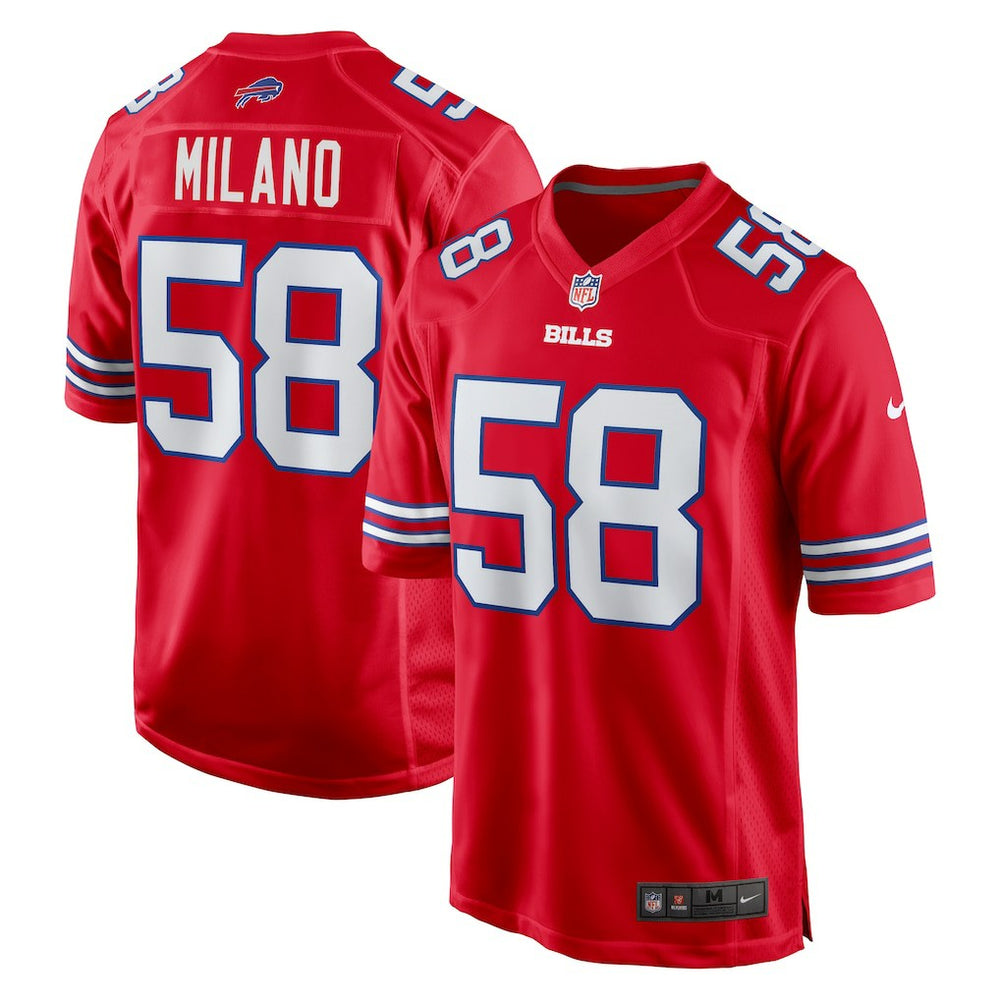 Matt Milano Buffalo Bills Alternate Game Jersey Red - Nike