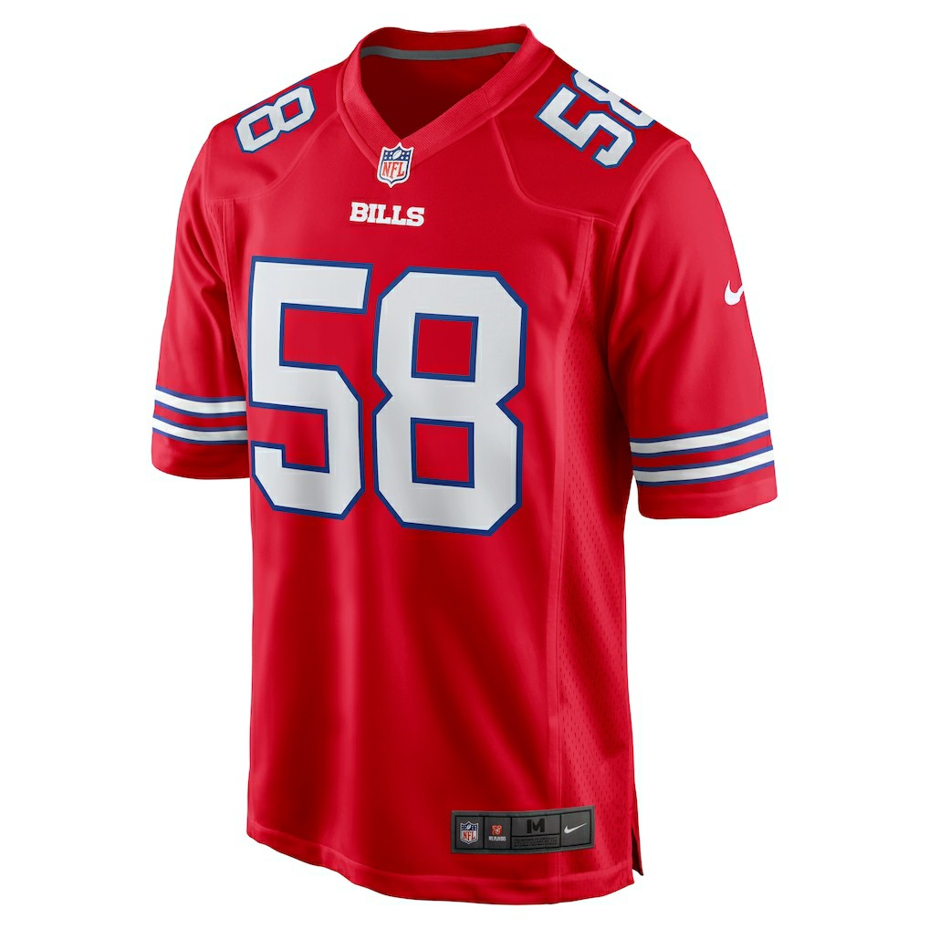 Matt Milano Buffalo Bills Alternate Game Jersey Red - Nike
