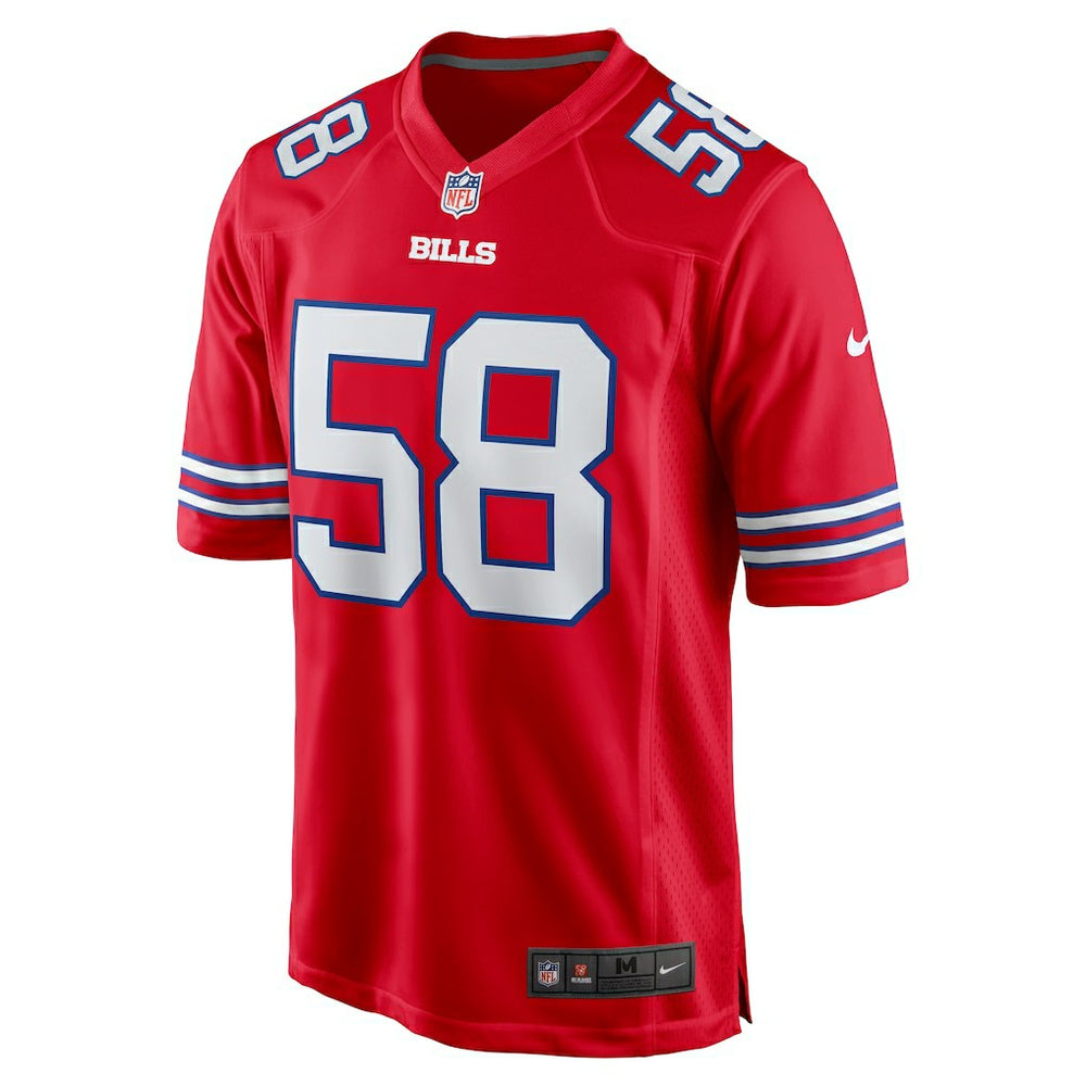Matt Milano Buffalo Bills Alternate Game Jersey Red - Nike