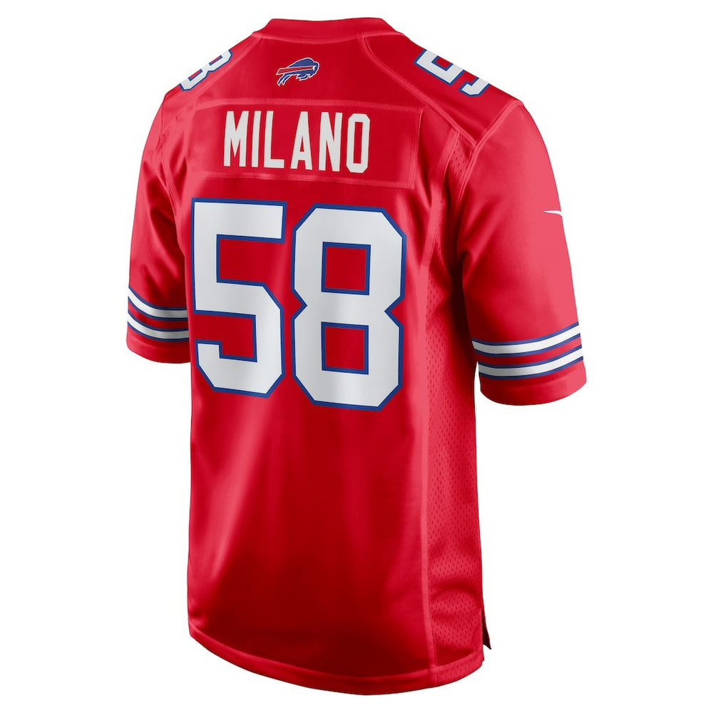 Matt Milano Buffalo Bills Alternate Game Jersey Red - Nike