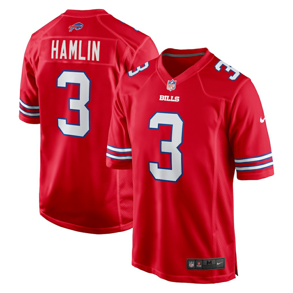 Damar Hamlin Buffalo Bills Alternate Game Jersey Red - Nike