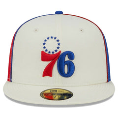 New Era - Philadelphia 76ers Piped Pop Panel 59FIFTY Fitted Hat - Cream