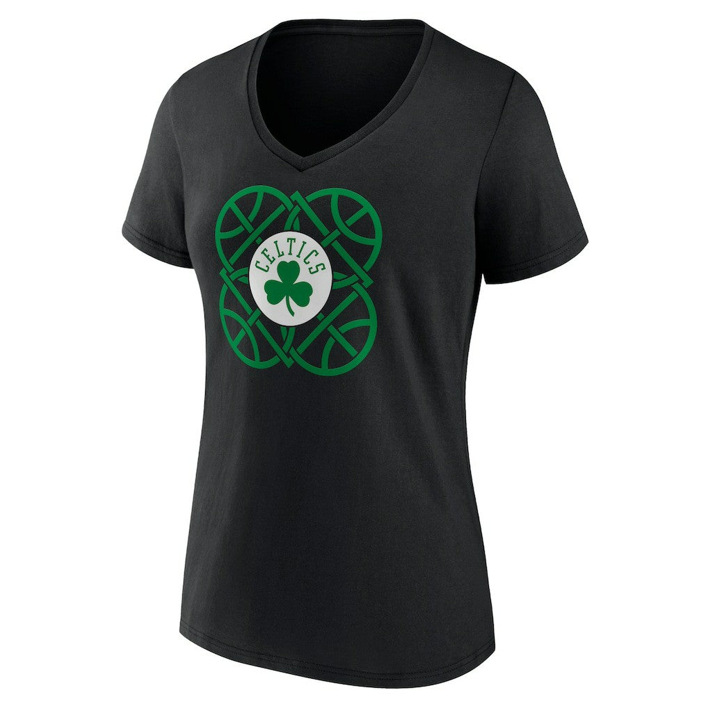 NBA - Boston Celtics Women's Team Pride V-Neck T-Shirt - Black