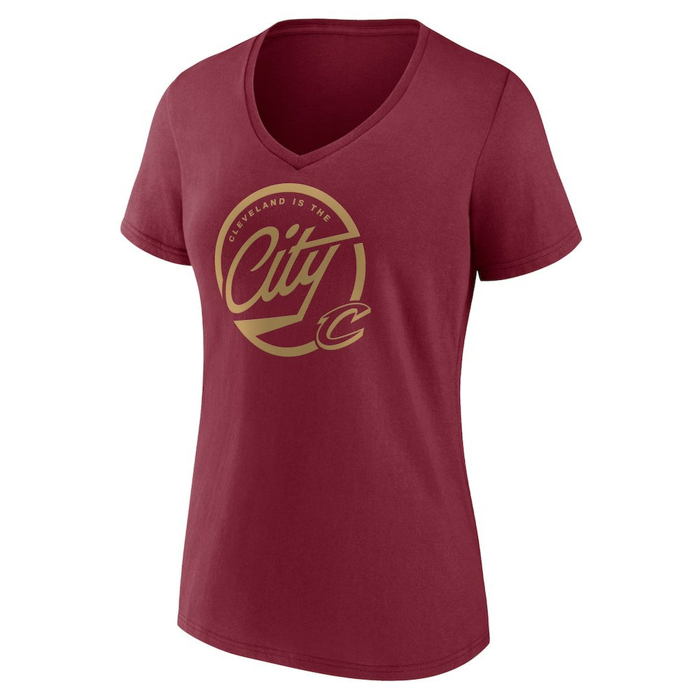 NBA - Cleveland Cavaliers Women's Team Pride V-Neck T-Shirt - Wine