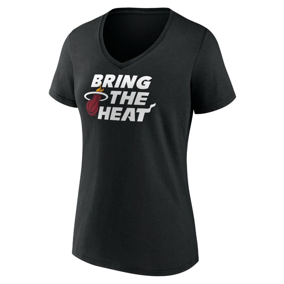 NBA - Miami Heat Women's Team Pride V-Neck T-Shirt - Black