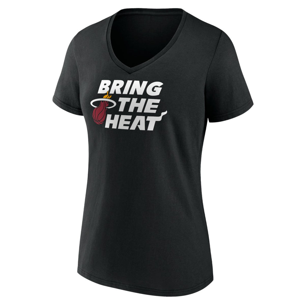 NBA - Miami Heat Women's Team Pride V-Neck T-Shirt - Black