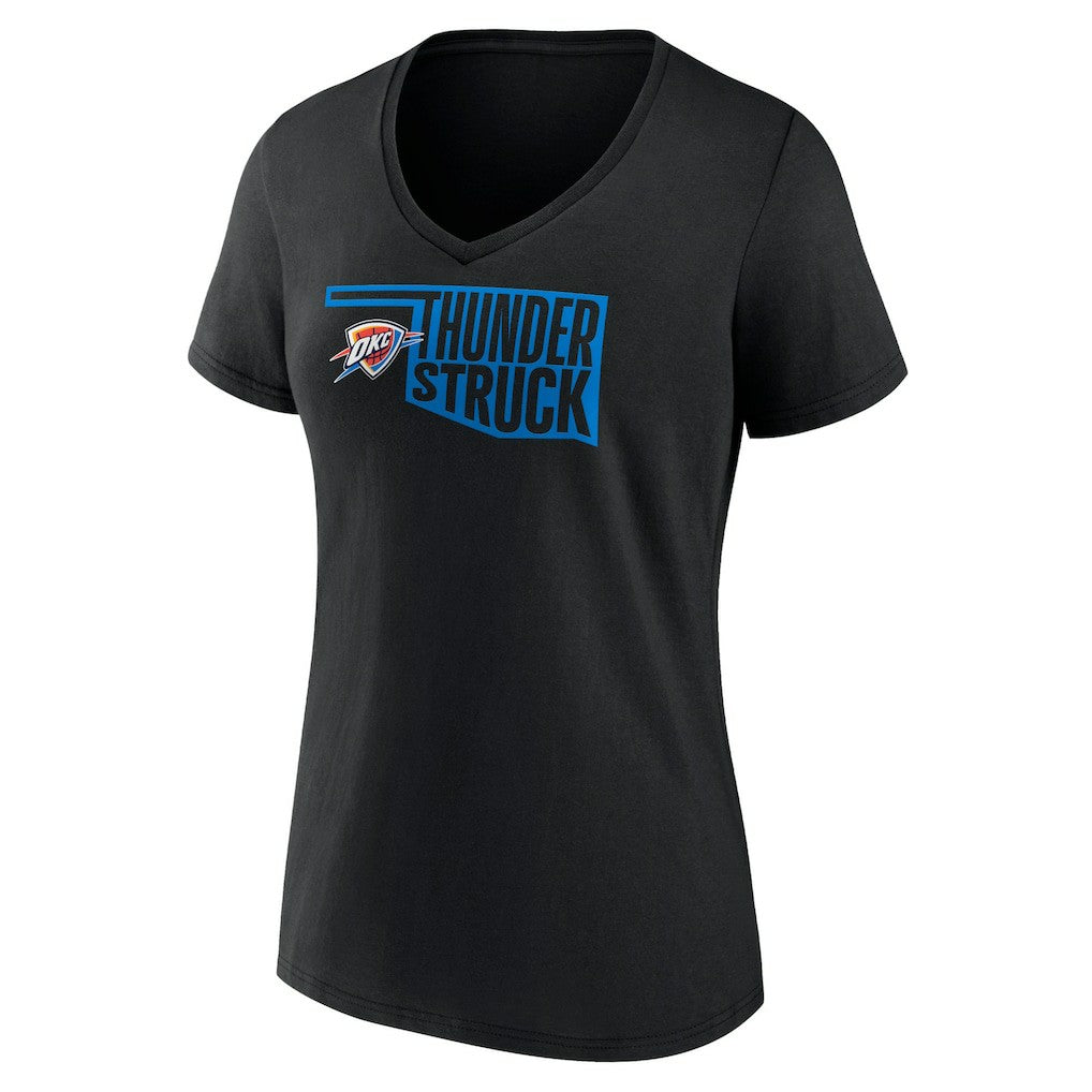 NBA - Oklahoma City Thunder Women's Team Pride V-Neck T-Shirt - Black