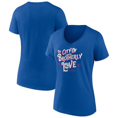 NBA - Philadelphia 76ers Women's Team Pride V-Neck T-Shirt - Royal