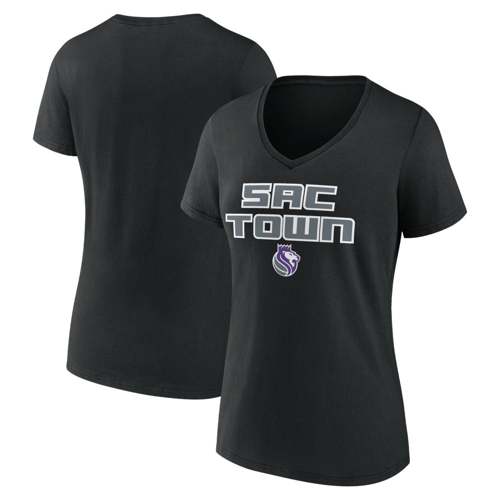 NBA - Sacramento Kings Women's Team Pride V-Neck T-Shirt - Black