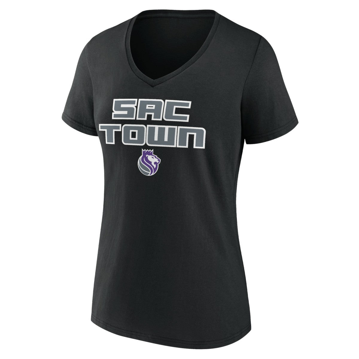 NBA - Sacramento Kings Women's Team Pride V-Neck T-Shirt - Black