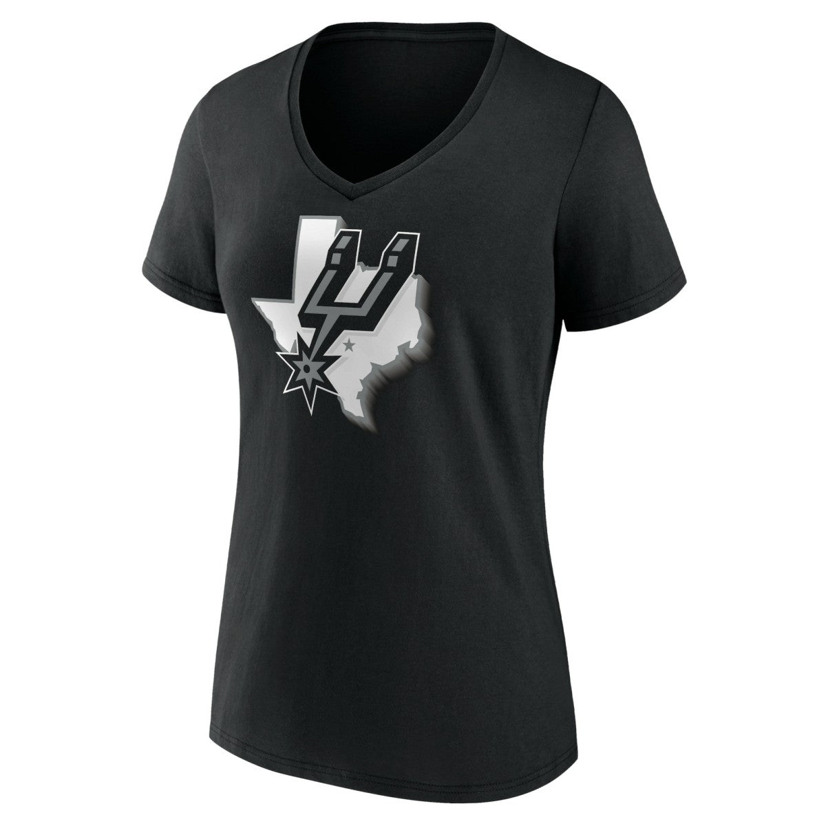 NBA - San Antonio Spurs Women's Team Pride V-Neck T-Shirt - Black