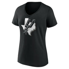 NBA - San Antonio Spurs Women's Team Pride V-Neck T-Shirt - Black