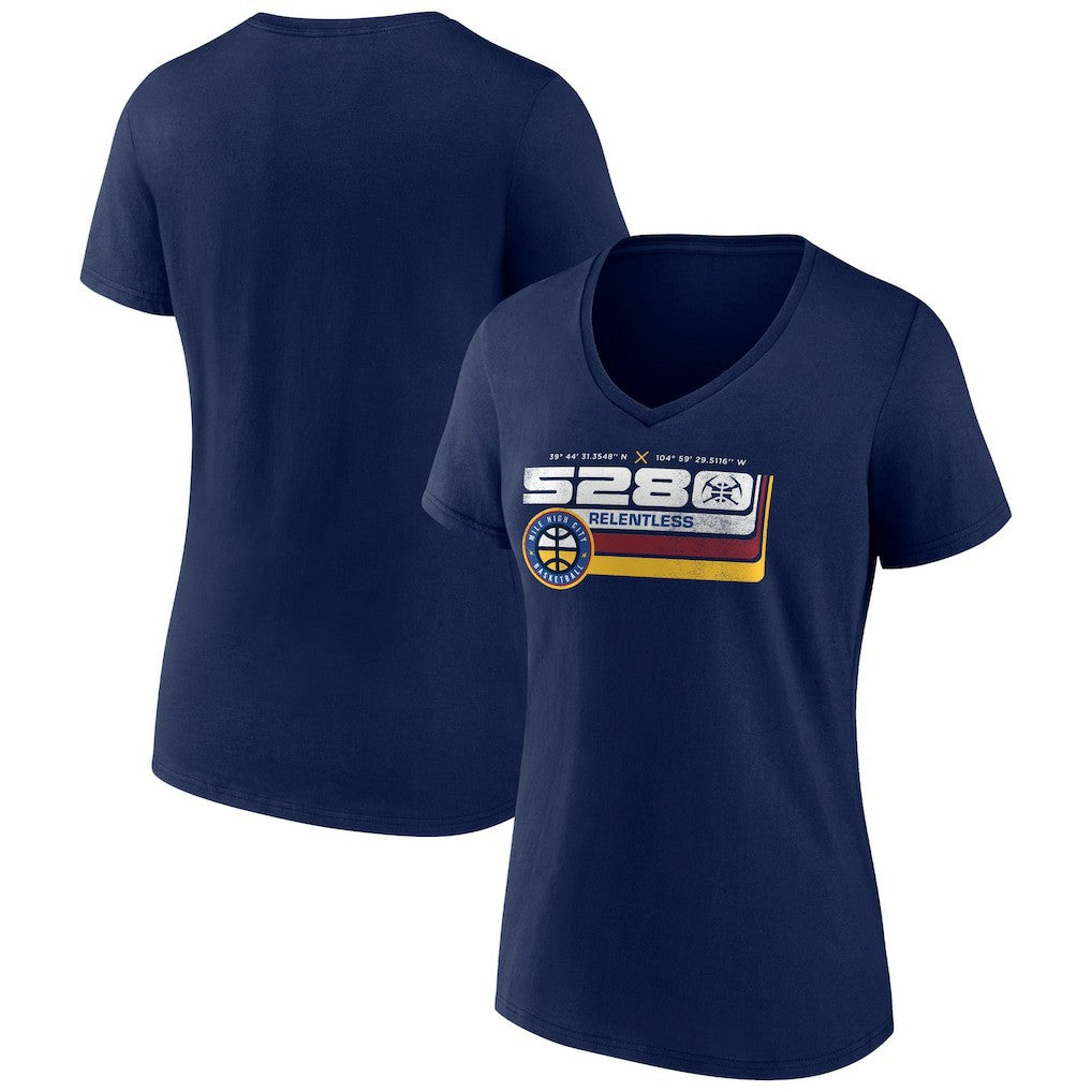NBA - Denver Nuggets Women's Announcer V-Neck T-Shirt - Navy