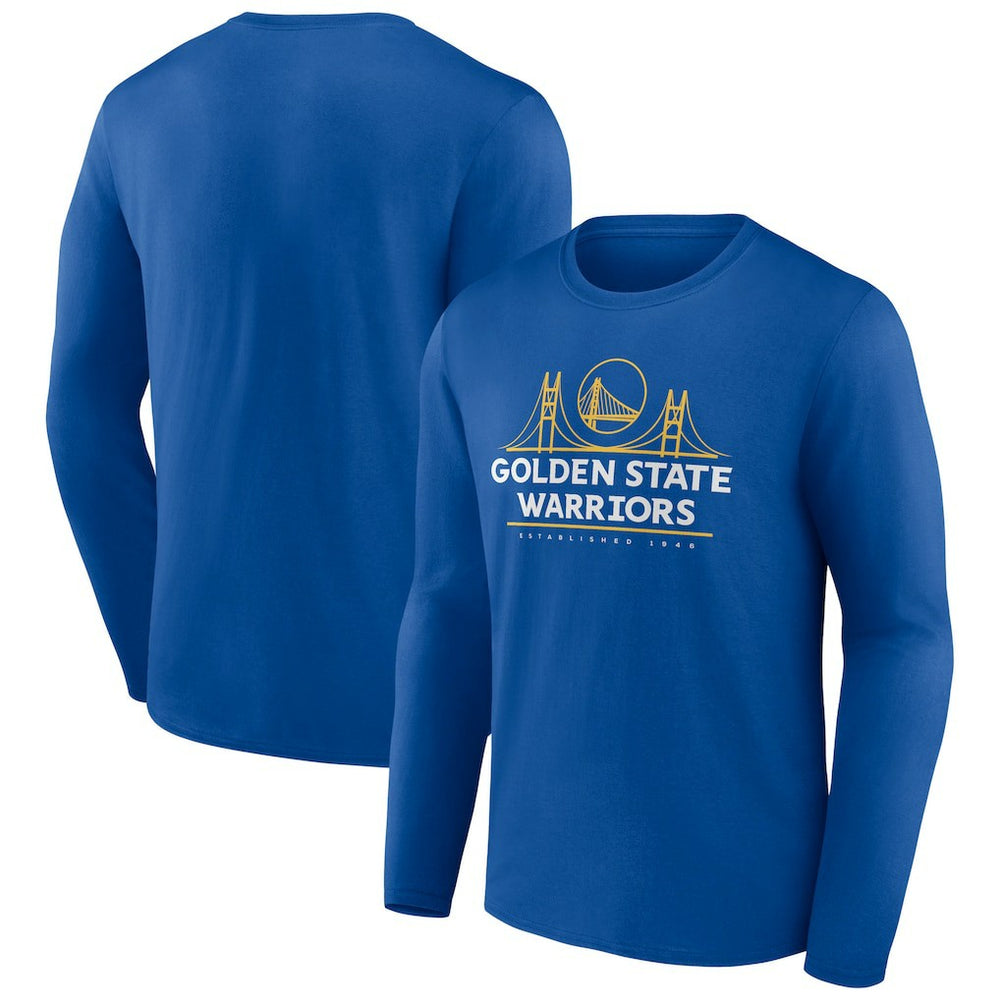 NBA - Golden State Warriors Announcer Long Sleeve T-Shirt - Royal