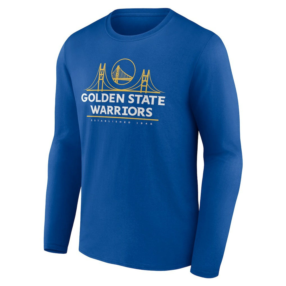 NBA - Golden State Warriors Announcer Long Sleeve T-Shirt - Royal
