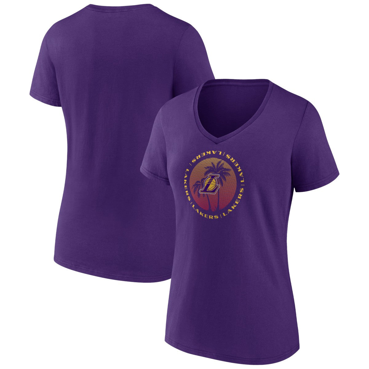 NBA - Los Angeles Lakers Women's Announcer V-Neck T-Shirt - Purple