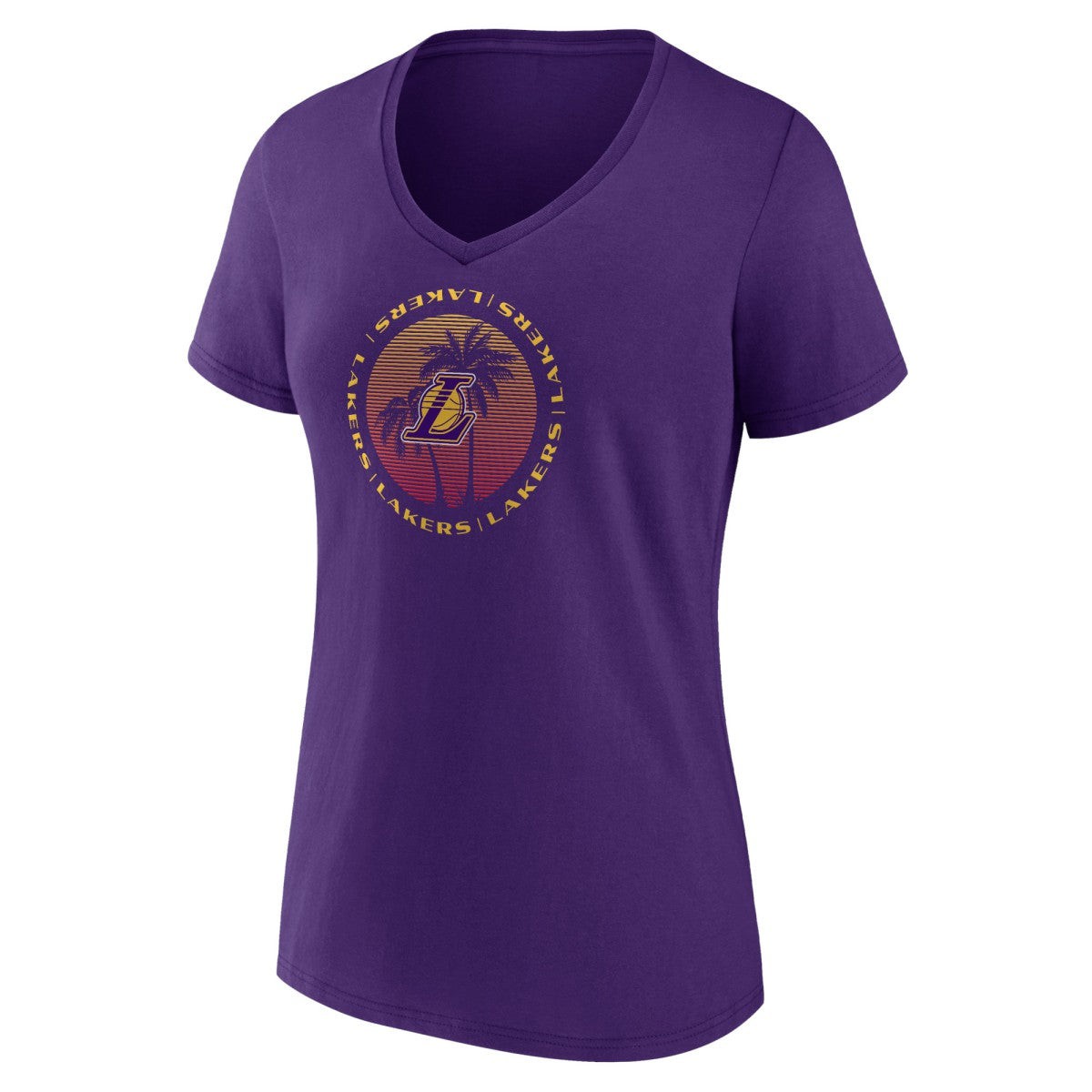 NBA - Los Angeles Lakers Women's Announcer V-Neck T-Shirt - Purple