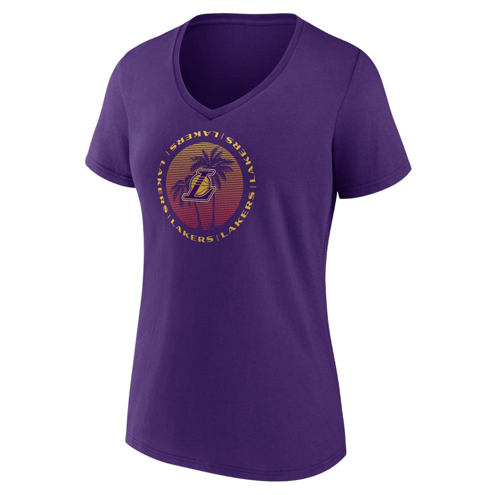 NBA - Los Angeles Lakers Women's Announcer V-Neck T-Shirt - Purple
